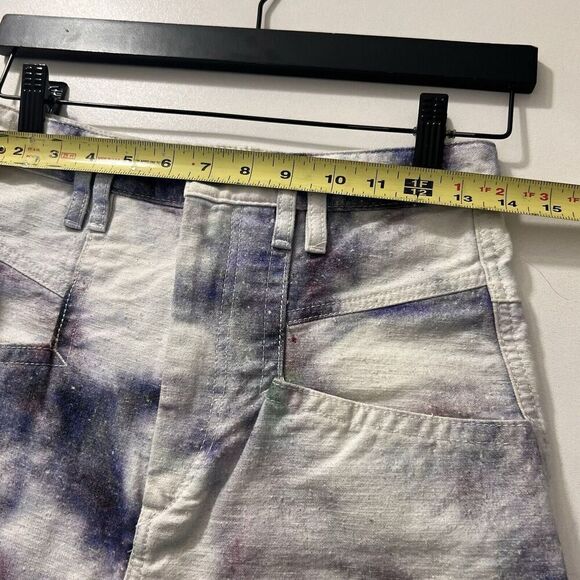 Isabel Marant  Denim Jean Shorts Women’s 34 Space Dyed Galaxy High Rise - Picture 4 of 8